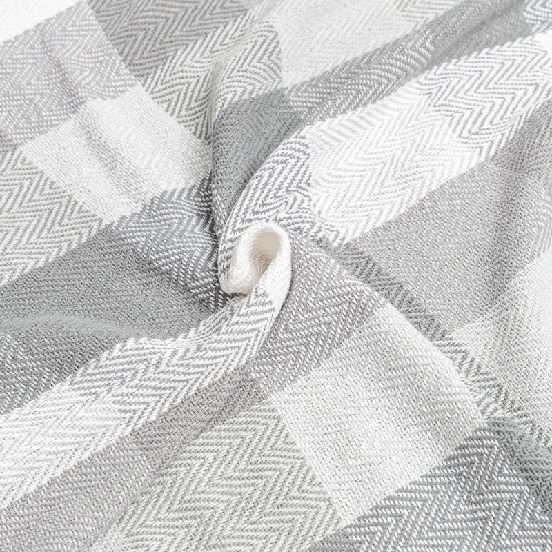 Couverture 100% coton Mauston, Gris