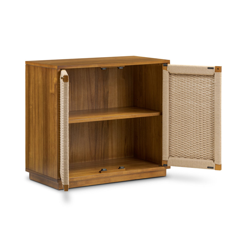 Ella 35" Handwoven Danish Cord Sideboard In Light Brown