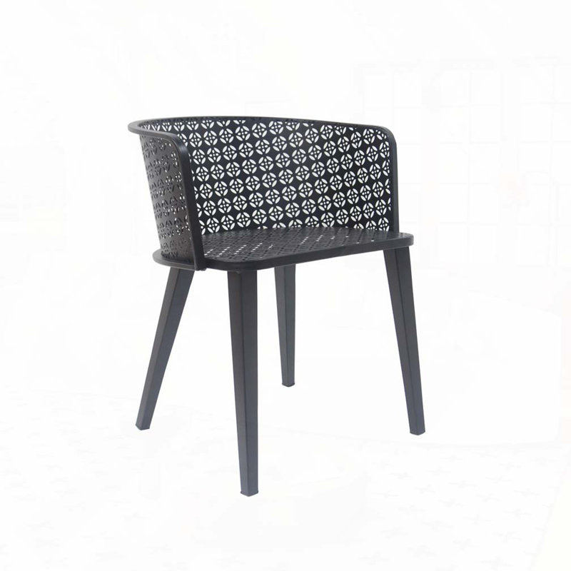Chaise pour table repas d'extérieur, Noir