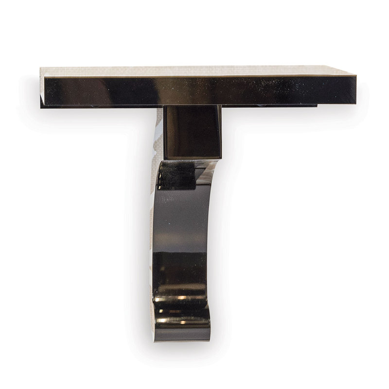 Glencoe T-Shaped Plastic / Acrylic Floating Shelf, Onyx