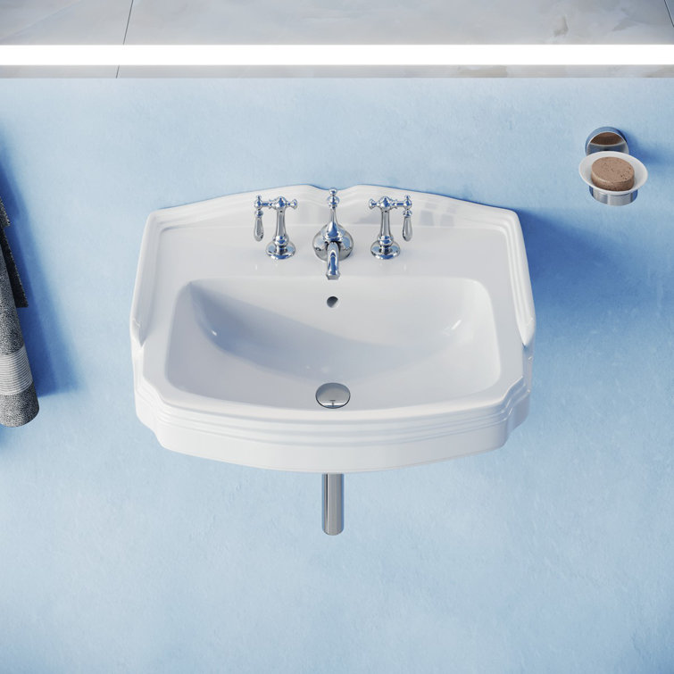 The Renovators Supply Inc. 14.75'' White Vitreous China Rectangular Bathroom Sink with Overflow