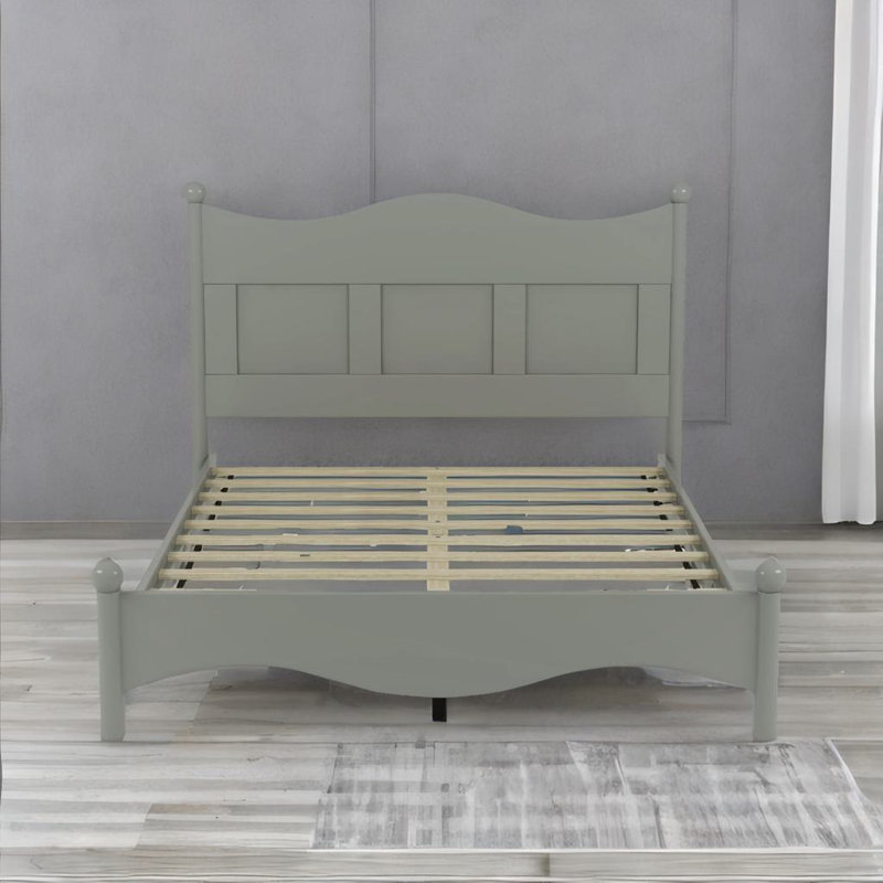 Base de lit plateforme grand, gris