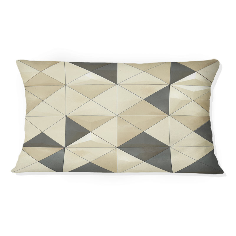 Coussin lombaire beige moderne Modern Triangle IV
