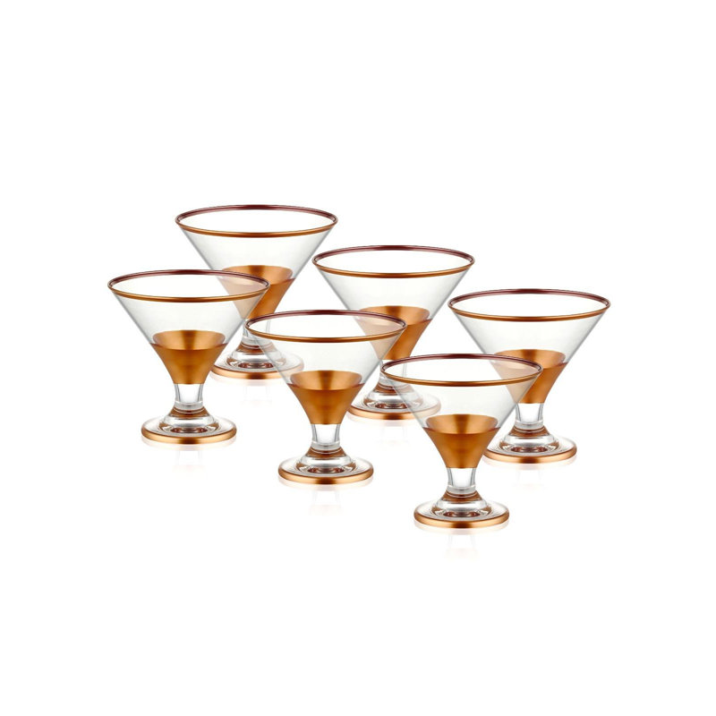 Claman 400ml Drinking Glass Set, Copper