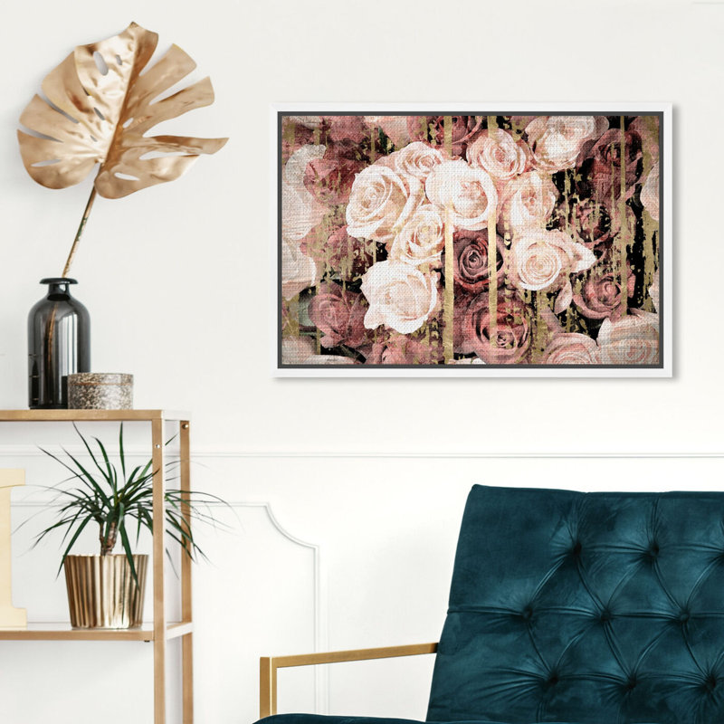 Shabby Elegance Romance - cadre flottant, impression sur toile, H 30 po x l 45 po