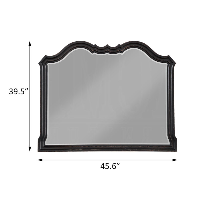 Miroir, finition noire antique