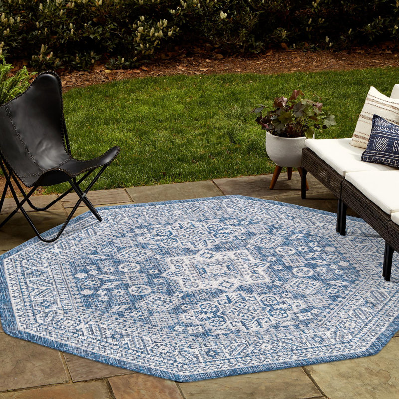 Tapis d'extérieur couleur ivoire, Octogone 5 pi 3 po