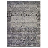 Baku Wool Geometric Area Rug in Gray/Sage/Ivory/Black
