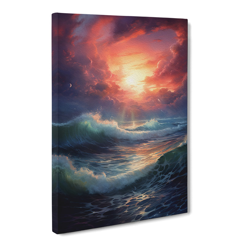 Ocean Tachisme Art - Wrapped Canvas, 50cm H x 35cm W x 3cm D