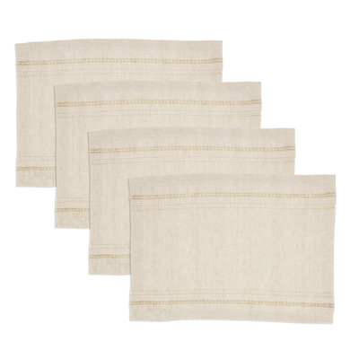 Leno Stripe Elegance Placemat (Set of 4)
