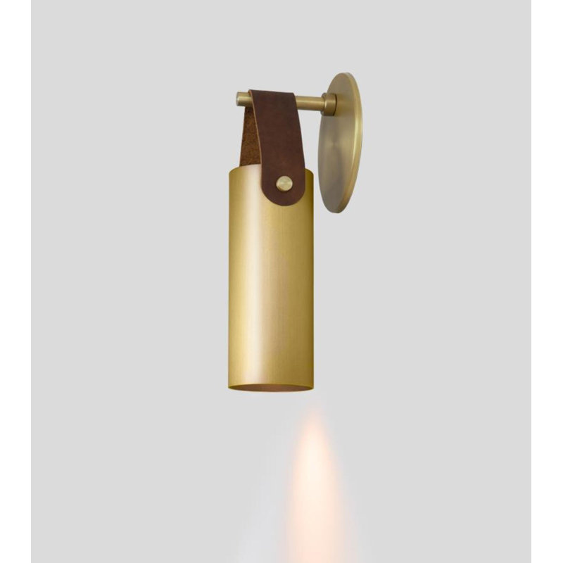 Spero Dimmable Wall Sconce, Brass, Brown