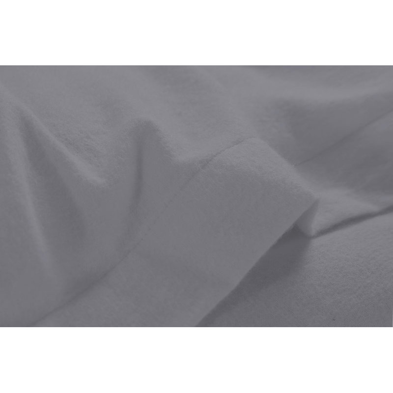 Rebrilliant 100% Cotton Flat Sheet, Super King, Grey