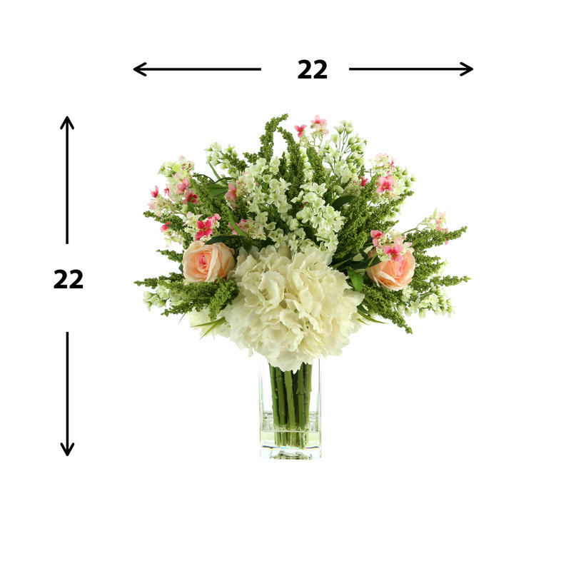 Rose And Hydrangea Arrangement