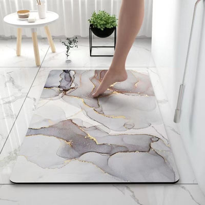 Diatomaceous Earth Bath Mat,Non-Slip Volume Super Absorbent Fast Drying for Bathroom Kitchen Door mat, Easy to Clean 16×24Inch (40 * 60cm)