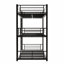 Structure de lit superposé simple noir triple, au-dessus de la conception, deux échelles pour faciliter l'ascension, barrières de sécurité pleine longueur, lit silencieux, structure en métal, accès, lits supérieurs, peu encombrant dans les petites chambres
