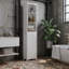 Armoire de rangement autoportante pour salle de bain