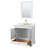 Deborah 36 " W Freestanding Standard Single Vanity Bathroom Vanity With Marble Top with Mirror-40065092-61125967