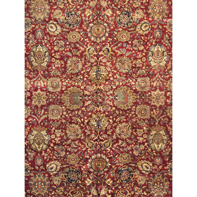 Agra Handmade Wool Floral Area Rug