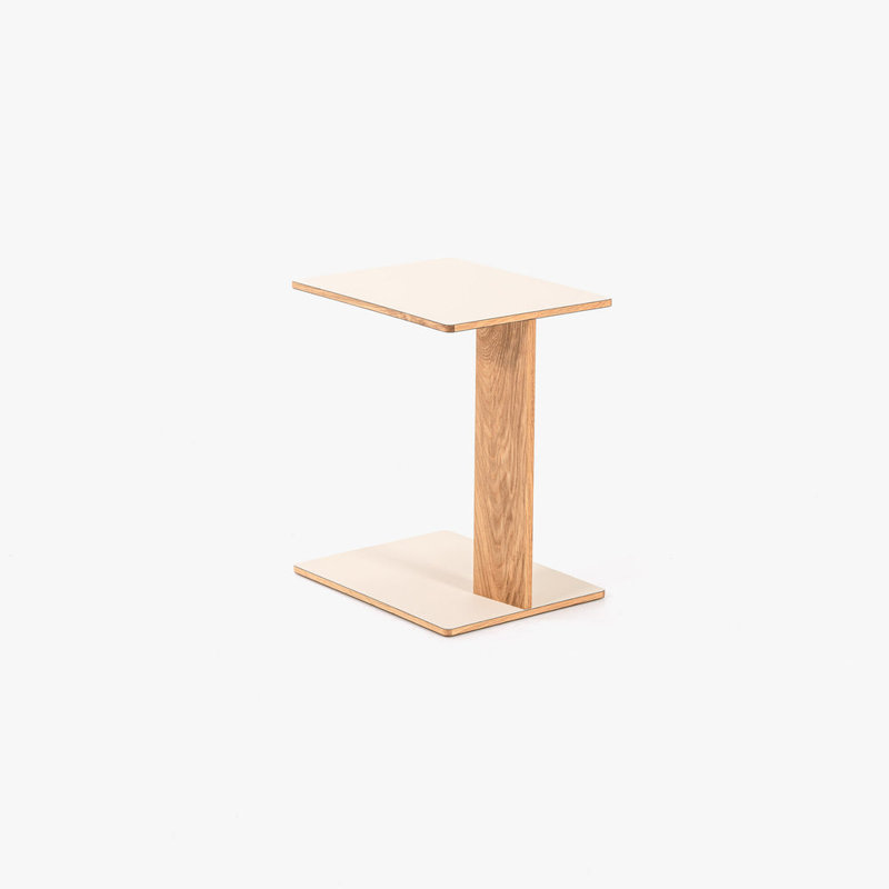Overhang Side Table Rectangular, Oak Sable