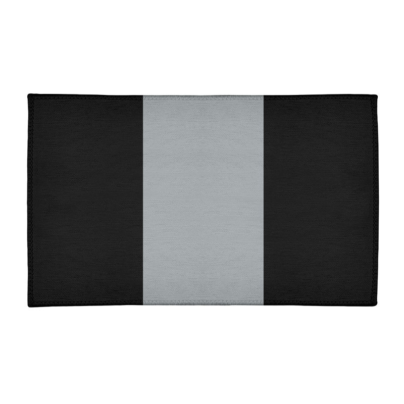 Tapis à rayures en poly-noir oakland, Rectangle 2 pi x 3 pi