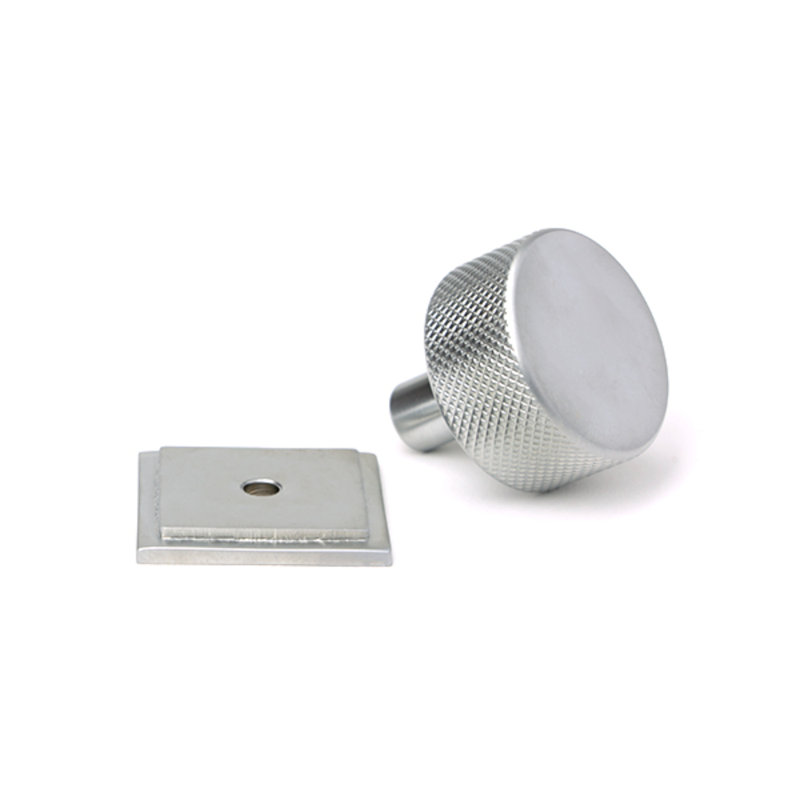 32mm Square Knob, Satin Chrome