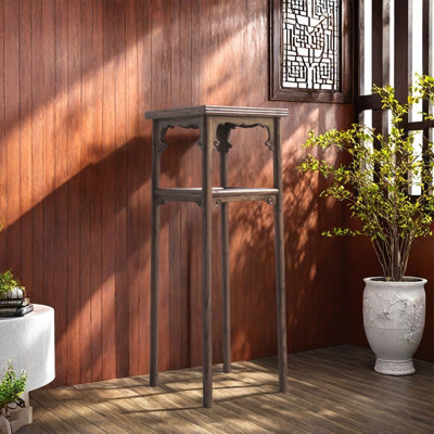 Solid wood flower stand floor bonsai stand