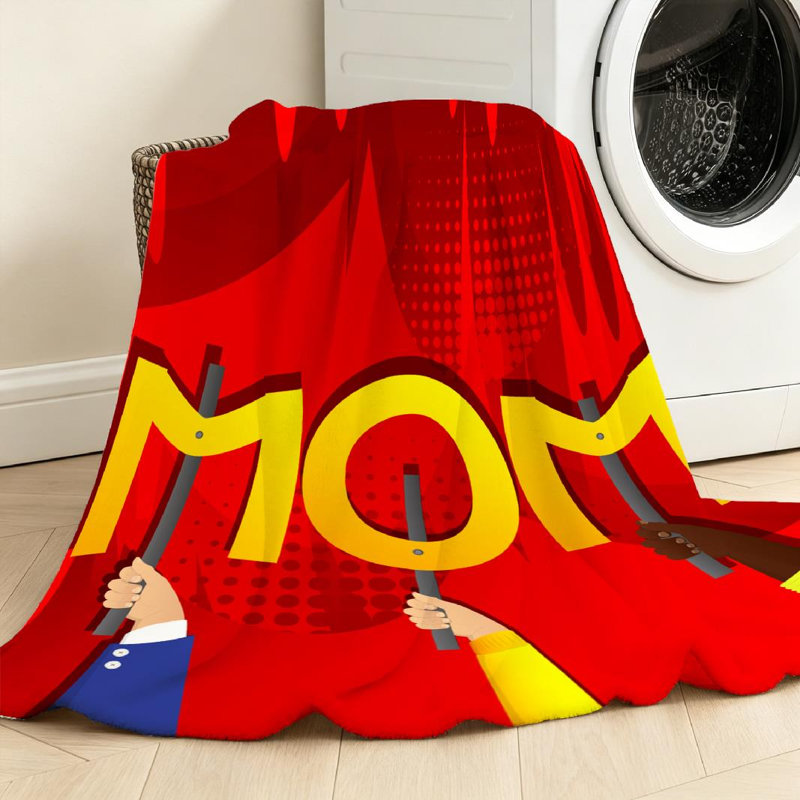 Machine Printed Throw Blanket, Throw 50" x 60"