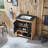 Tomesia 30" Natural Walnut Veneer Modern Freestanding Bathroom Vanity (Black Countertop)-90654622-122120821