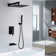 12" Shower System With Waterfall Tub Spout And Handheld Shower Head
