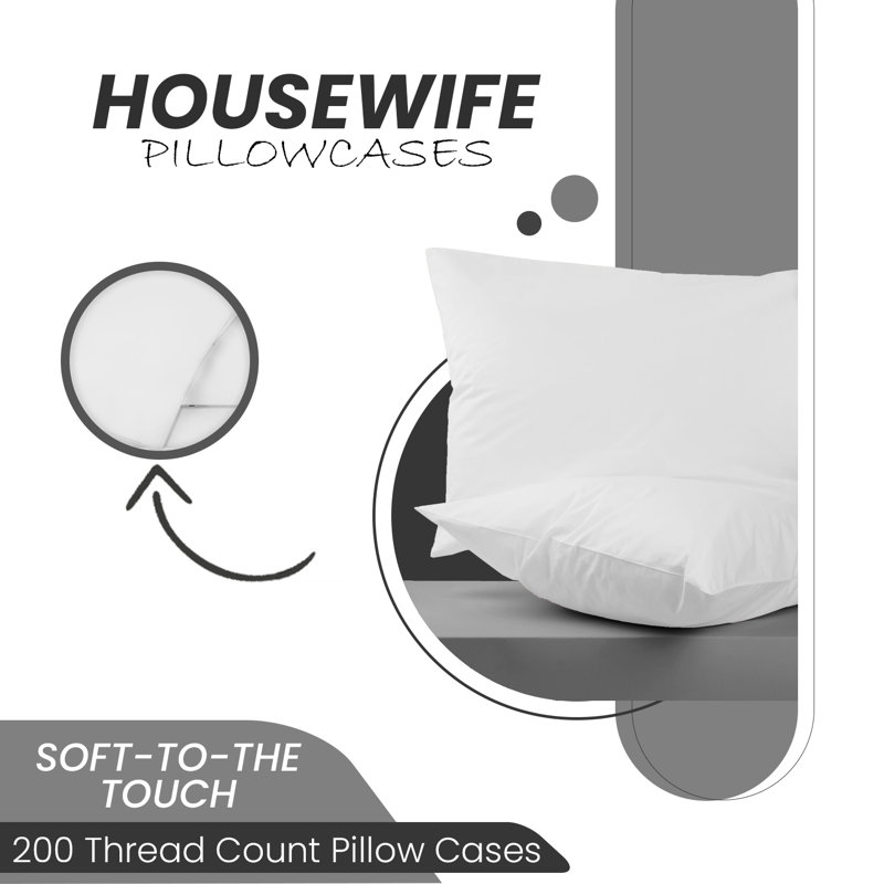 Housewife Pillowcase, White