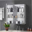 LED Lighted Medicine Cabinet With Mirror, 20*30Inches Bathroom Mirror Cabinet With Lights,Recessed Or Wall Mounted, 3 Color Temperaturesanti-Fog