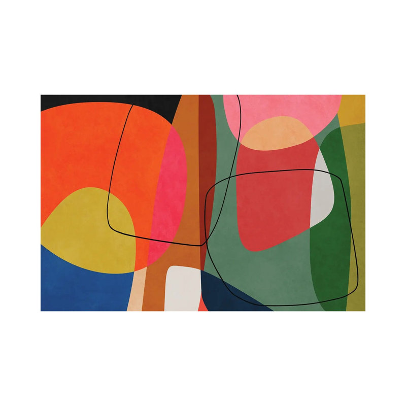 Overlapping Parts XLVII 1 Piece Wall Art on Canvas, 66.04cm H x 101.6cm W