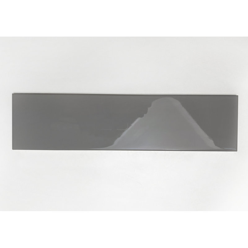 Carreau de céramique 4 "x 12" Hudson, Gris foncé brillant