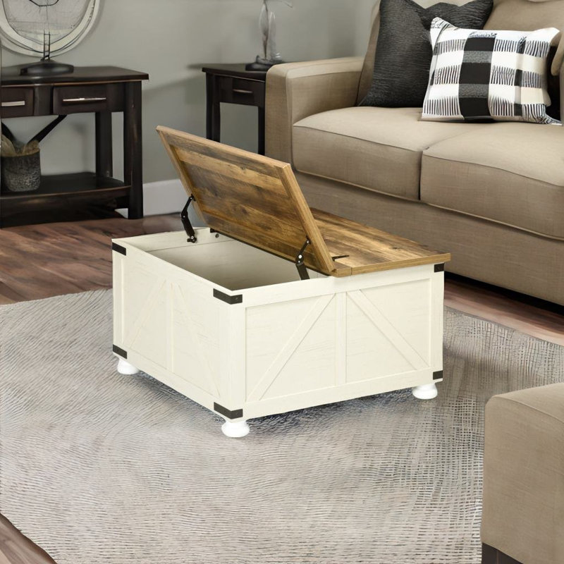 Assuntina Single Coffee Table, Brown, White