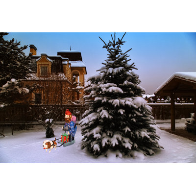 34" Lighted Yukon Cornelius on Dog Sled 3-D Outdoor Christmas Decoration