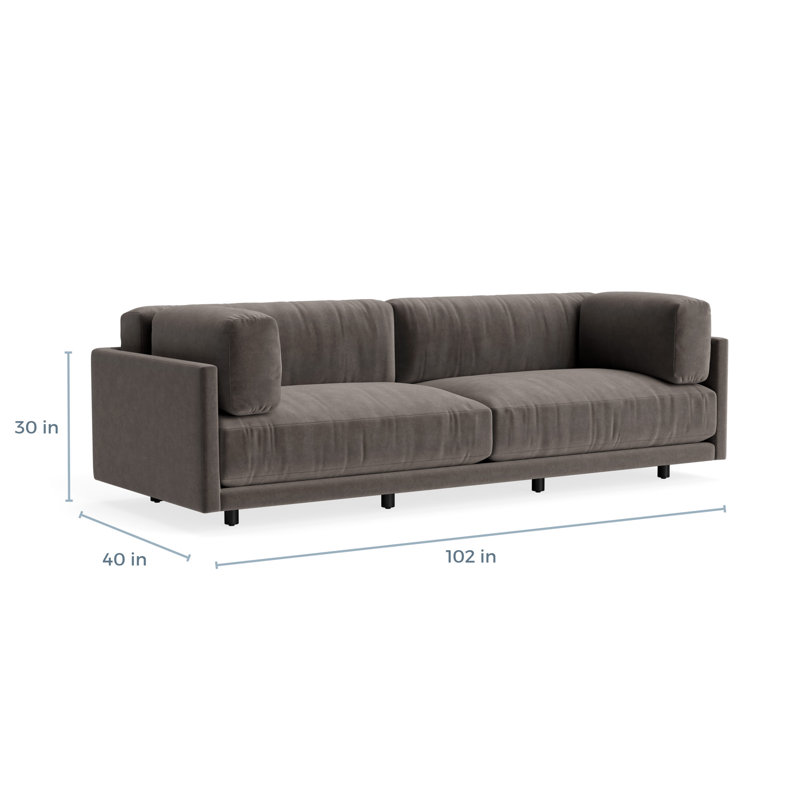 MTO - Sunday Sofa, Storm Velvet