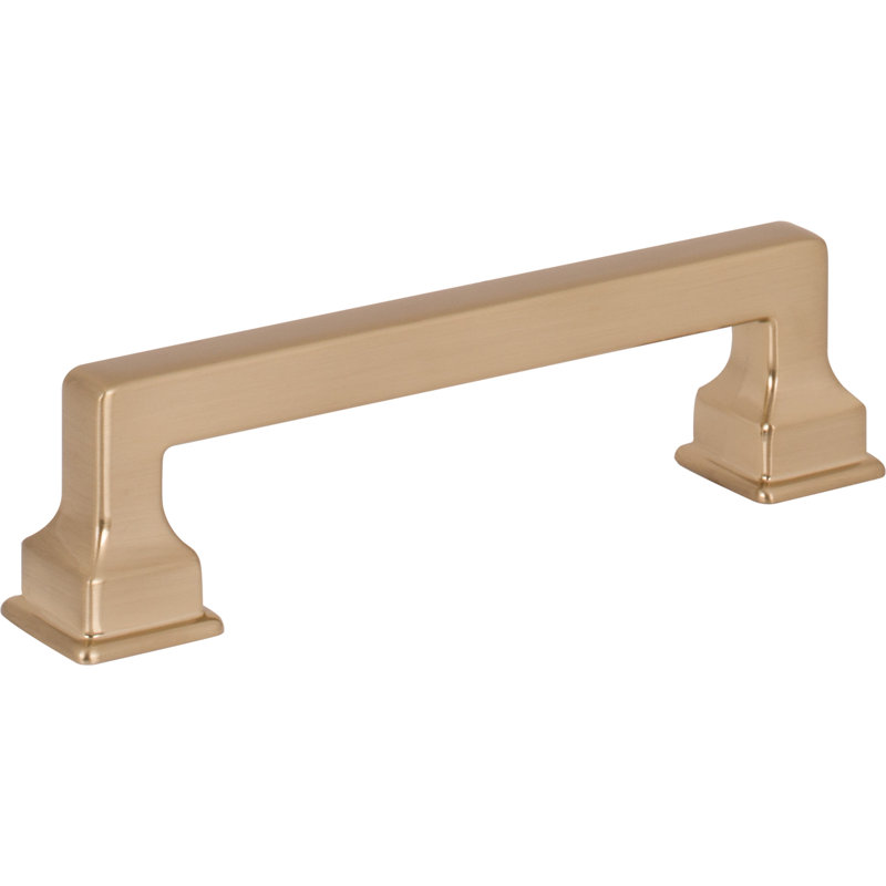 Erika 3 3/4" Center to Center Bar Pull, Warm Brass