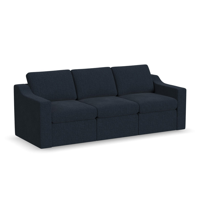 Lockheart 3 Seater Sofa Slope Arm, Blue