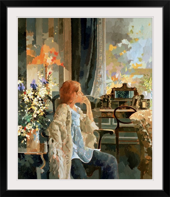 «Losada Veil of Elegance» par Peter Miller, reproduction d'art, H 32 po x l 28 po x P 1 po, Cadre noir