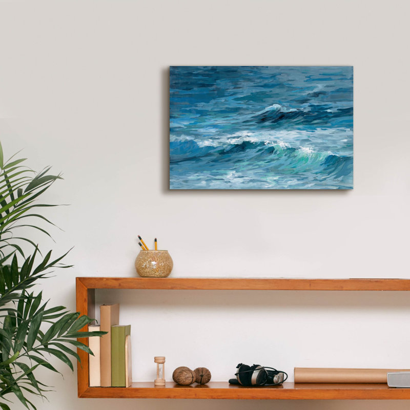 Toile épique Graffiti «Deep Blue Sea» par Silvia Vassileva, 18 po x 12 po, H 12 po x l 18 po
