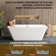 Acrylic Bathtub,Square,Chrome Drain, Linear Design Overflow, Easy to Install,Cupc Certified