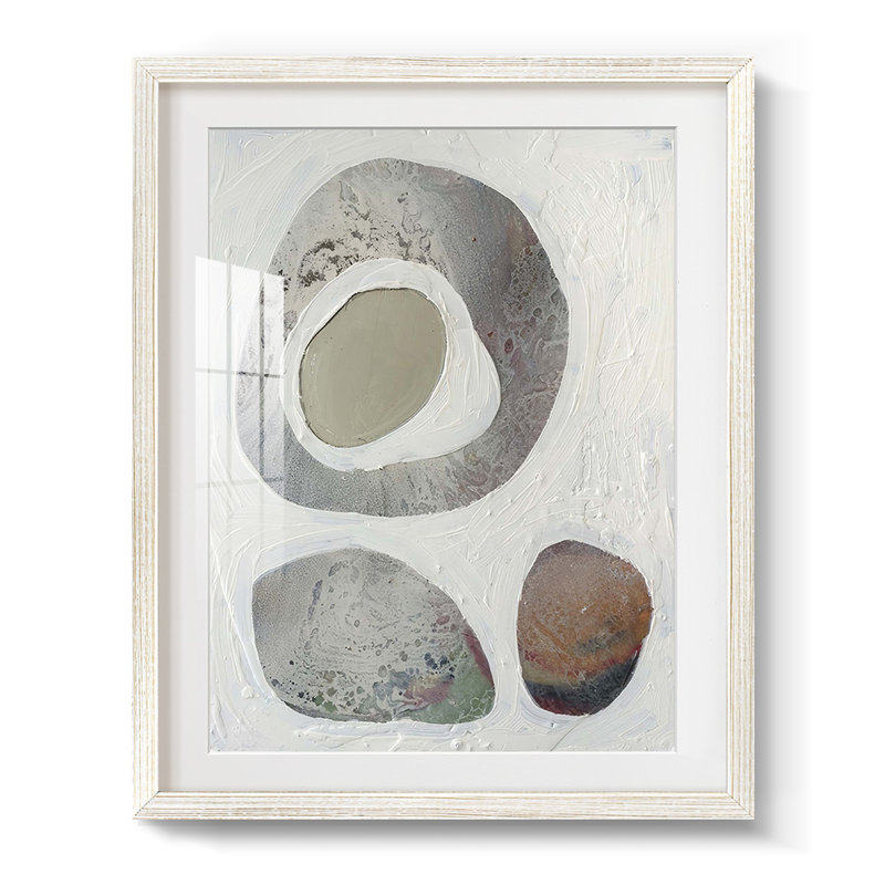Orbs I -Framed Print, 25.5" H x 17.5" W, White