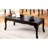 Dark Cherry 3 Traditional Coffee Table In Solid Wood With Legs And Detailed Design Element Ornament, 1 2 End Tables For Main Living Decor Space Zone Finish Elaborate Pattern Detail, Quarters