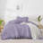 Andency Grayish Purple California King Comforter Set, 3 Pieces Cal King Ruffle Purple Comforter, Lightweight Oversized Farmhouse Soft Microfiber Bedding Comforter Set (104x96Inch)-124610467-124610465