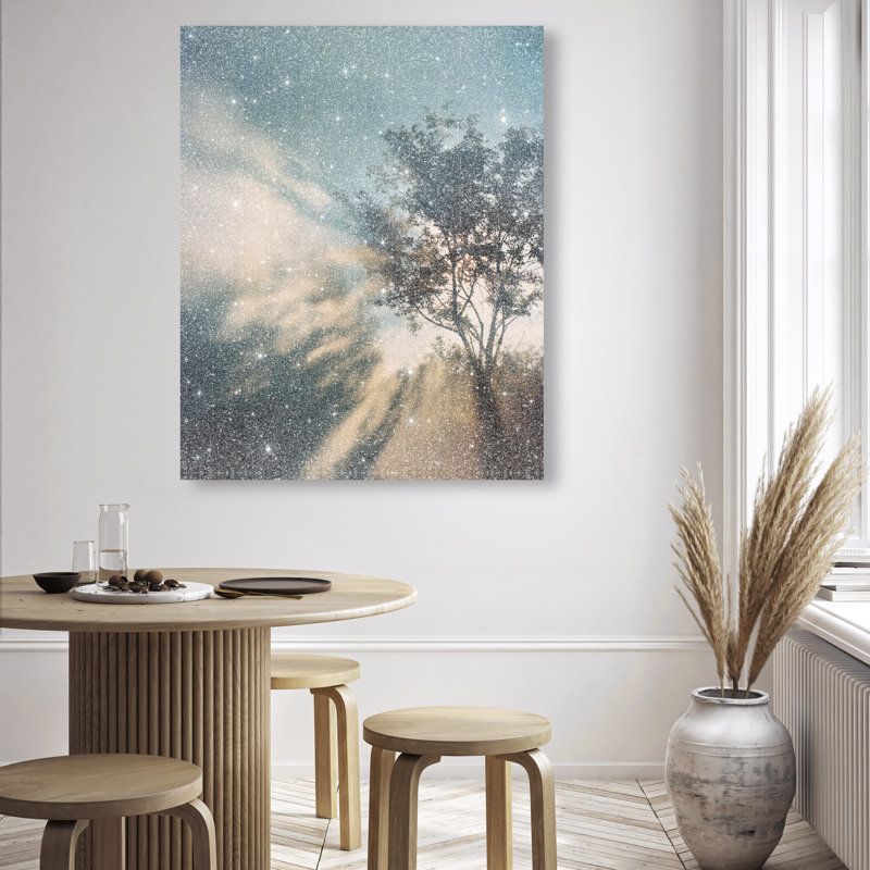 Golden Sunbeams II Canvas Floral & Botanical Print by Oliver Gal, Black Frame, 16 x 20, 17"H x 21"W, White Floater Frame