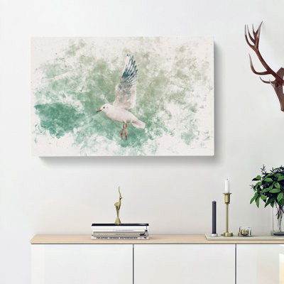 Seagull Watercolour - Wrapped Canvas