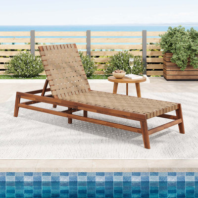 Chaise longue d'extérieur en corde pour patio