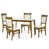 Table brun moyen avec chaise beige