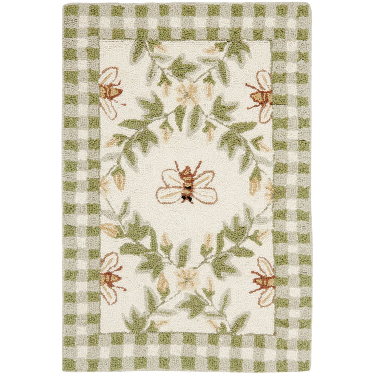 Elara Floral Handmade Wool Area Rug