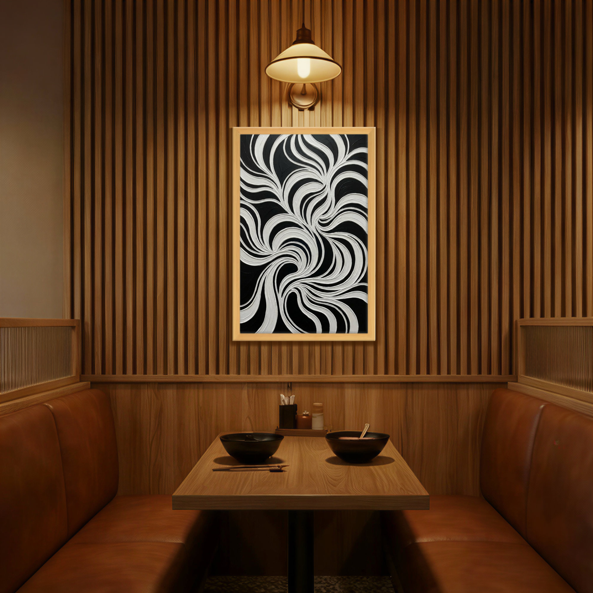 Wrought Studio Abstract Black And White Swirl Abstract Pattern ...
